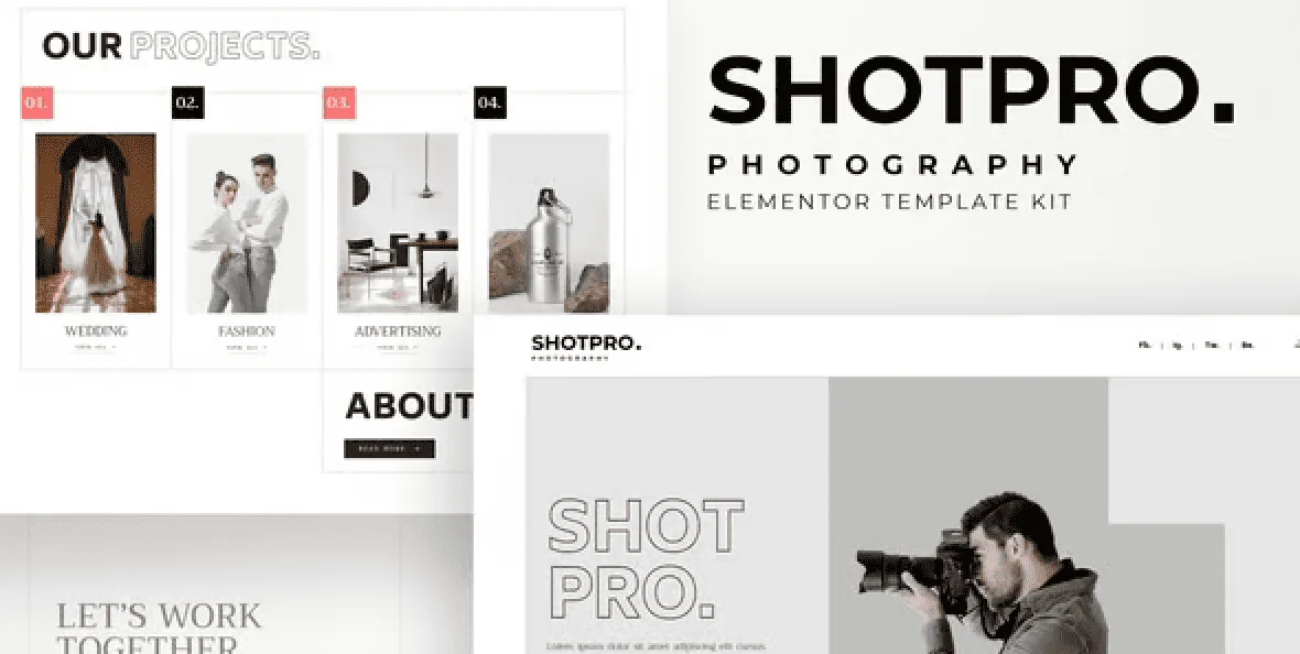 Shotpro – Photography and Portfolio Elementor Template Kit