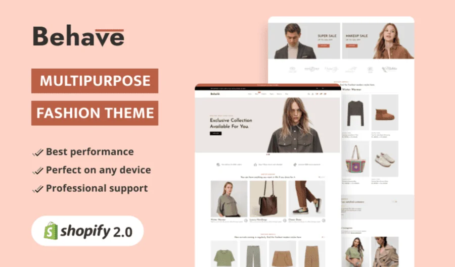 Behave Fashion and Accessory Multi-purpose Shopify Theme
