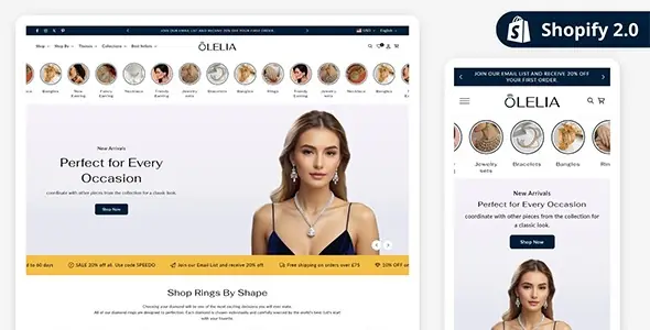 Olelia Jewelry Exquisite Jewelry Shopify Theme