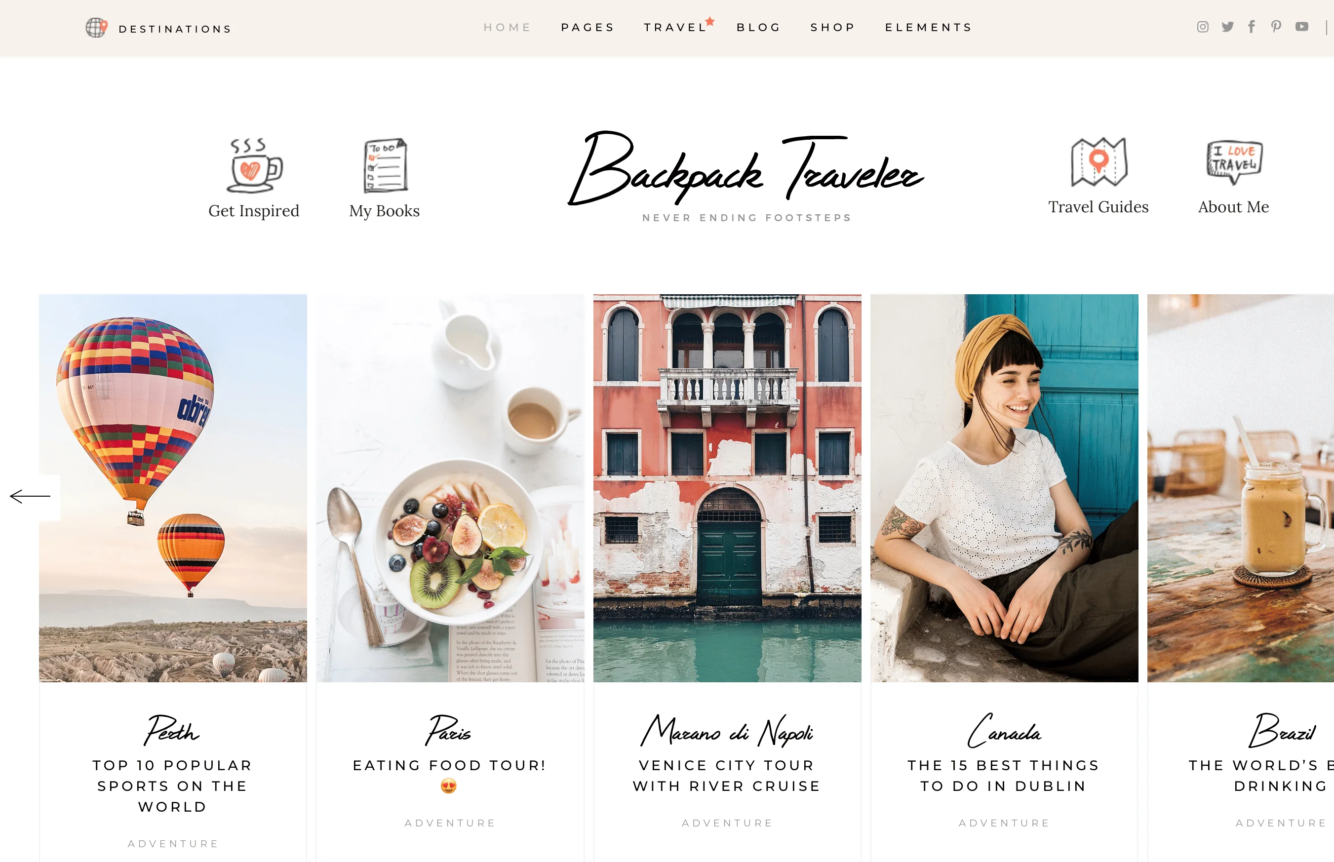 Backpack Traveler – Modern Blog
