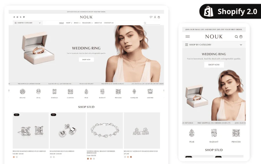 Nouk Shopify Jewelry Theme