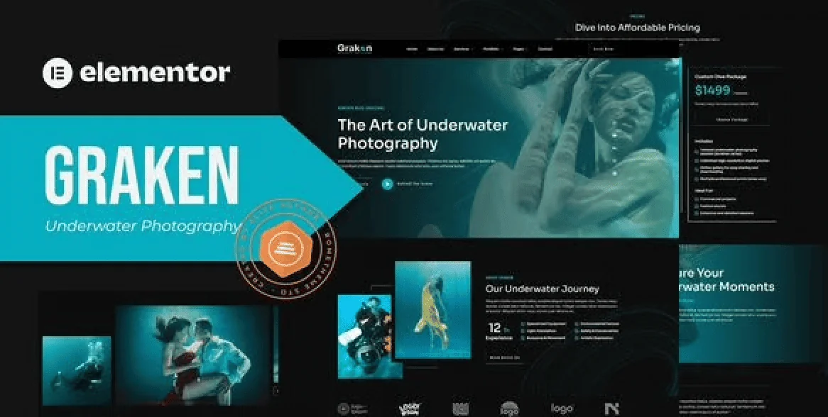 Graken – Underwater Photography Elementor Template Kit