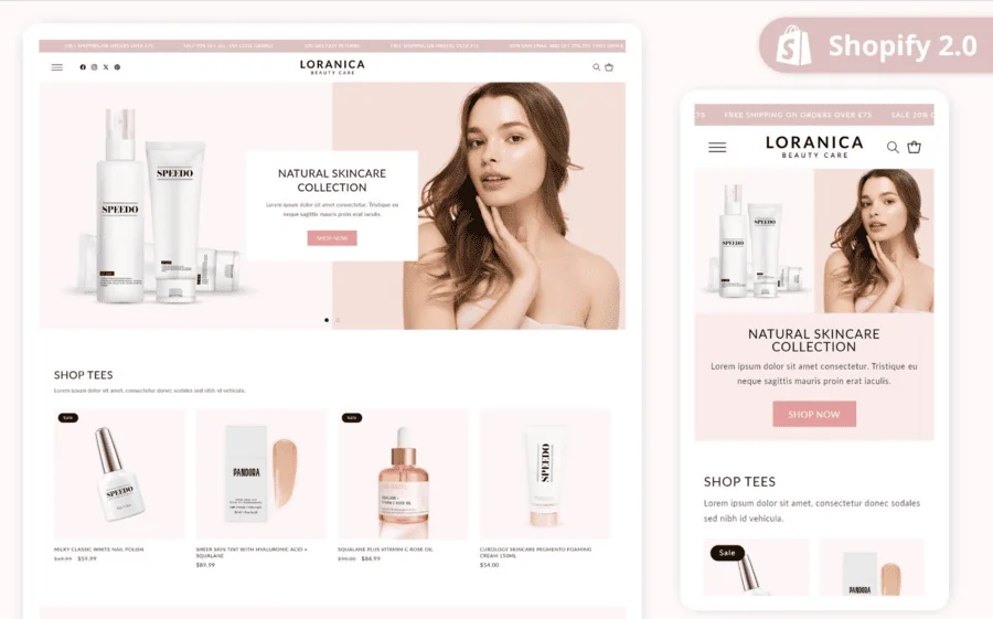 Loranica Beauty Care Shopify Themes