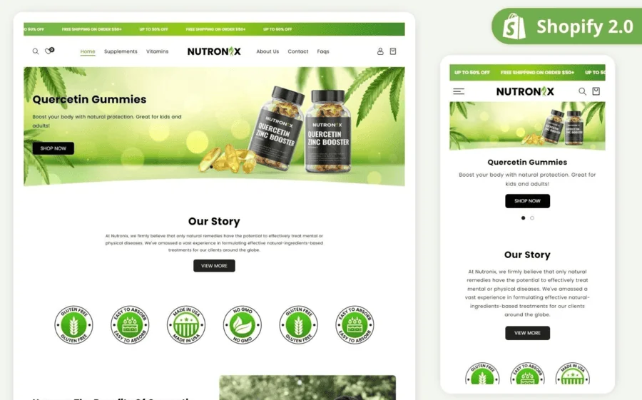 Nutronix Shopify Nutrition Theme