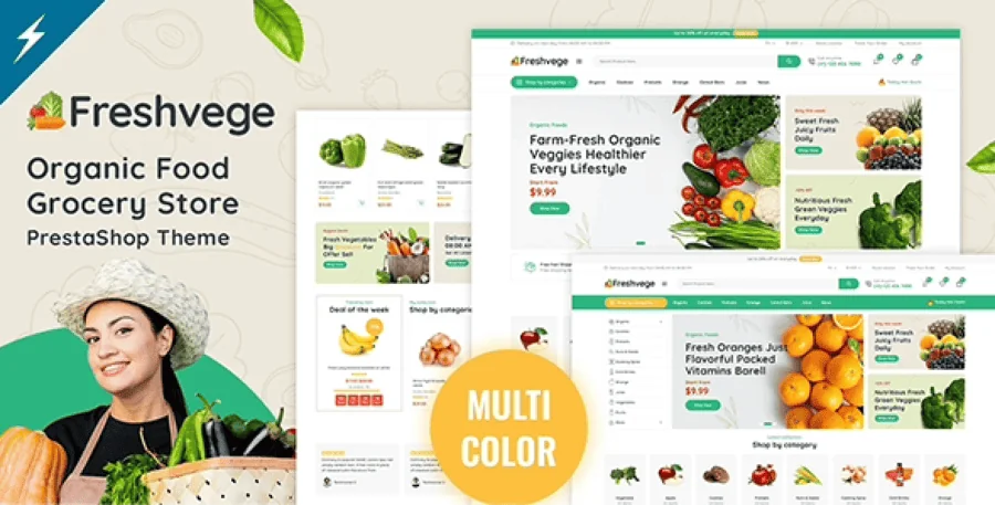 Freshvege Organic Food and Grocery Store PrestaShop Theme