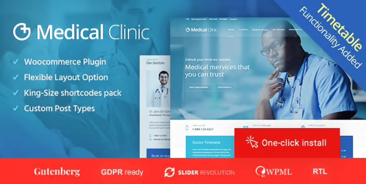 Medical Clinic - Doctor and Hospital Health WordPress Theme